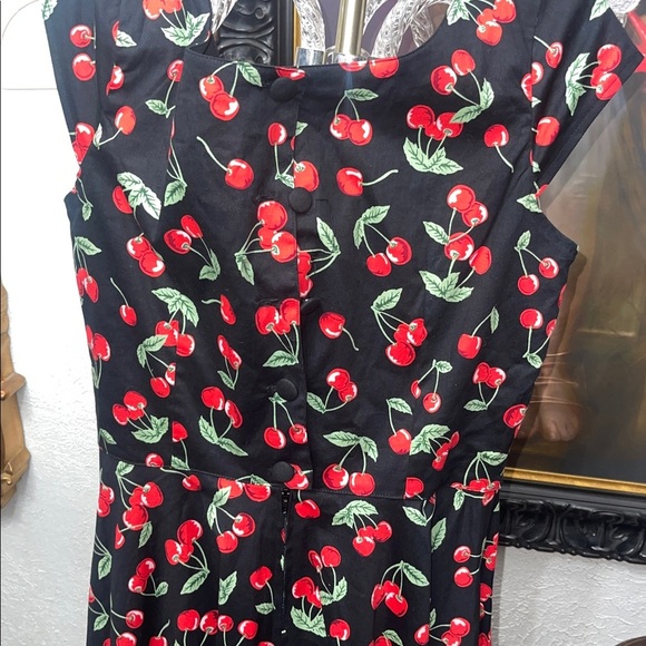 π Hell Bunny Vixen Cherry Print Dress β Size Small (NWOT Without Tag) - Picture 6 of 9
